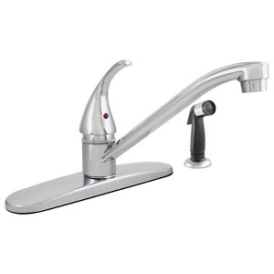 LDR One Handle Chrome Kitchen Faucet Side Sprayer Included - 1 of 1