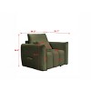 38.2" Teddy Fabric Arm Chair with Pillow,Modern Upholstered Accent Chair,Soft Lounge Seat for Living Room,Bedroom,Apartment-Baofuwish - 4 of 4