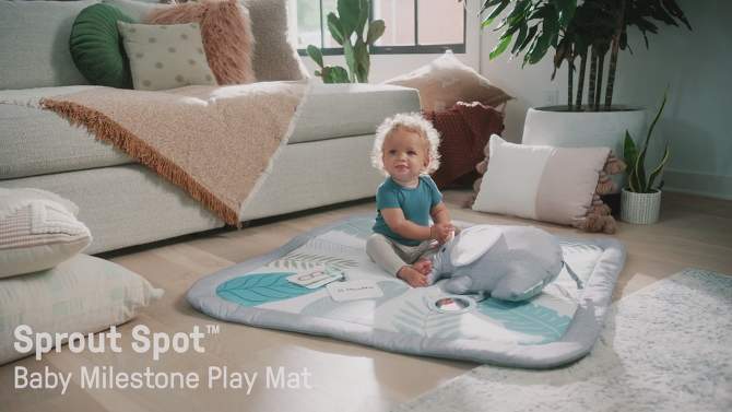 Ingenuity Sprout Spot Baby Milestone Play Mat Tummy Time Gym, 2 of 14, play video