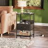 GALAXHERO LED Nightstand with Charging Station Adjustable Fabric Drawer, 3-Tier Storage Bedside Table Compact End Table for Bedroom - 3 of 4