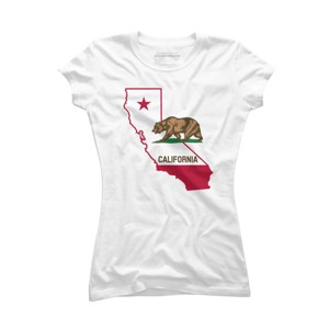 Design By Humans California State Pride Bear By T-Shirt - 1 of 2