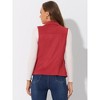 INSPIRE CHIC Women's Buttoned Sleeveless Faux Suede Utility Vest with Cargo Pocket - 3 of 4