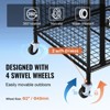 VEVOR Rolling Sports Ball Storage Cart, Lockable Basketball Cage with Elastic Straps, Sport Equipment Holder Organizer for Indoor Outdoor - 4 of 4