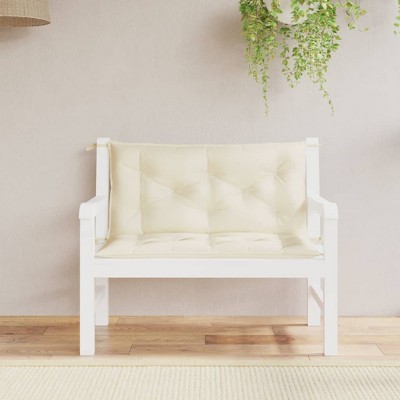 vidaXL Garden Bench Cushion Set of 2 Cream Oxford fabric (100% polyester)