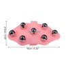 Unique Bargains Neck PVC POM Carbon Steel Seven Trigger Points Handheld Massager Pink Black 1 Pcs - 4 of 4
