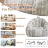 Hooseng Giant Bean Bag Chair, Faux Fur Large Bean Bag Chair with Filler, Bean Bag Couch for Adults, Oversized Arm Chair with Memory Foam - 4 of 4