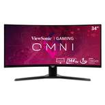 ViewSonic OMNI VX3418-2KPC 34 Inch Ultrawide Curved 1440p 1ms 144Hz Gaming Monitor with AMD FreeSync Premium, Eye Care, HDMI and Display Port