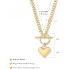 Trendy Heart Choker Necklace For Women/Girlfriend - Gold/Silver Plated Love Pendant, Hypoallergenic Valentine's Day Jewelry Gift - 4 of 4