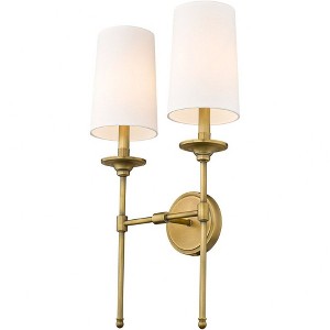 Z-Lite Emily 2 - Light Wall Light in  Rubbed Brass - 1 of 4