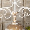 Rustic 3-Light Chandelier with Distressed White and Gold Finish, Farmhouse Ceiling Fixture, 1pc - 3 of 4