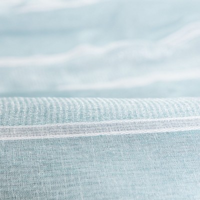 Turquoise Sheer Light-Filtering Grommet Window Panels, 52 x 63 Inch