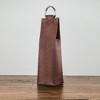 Viski Leather Wine Bag, Wine Gift Bag Faux Leather, Magnetic Closure, Stainless Steel Handle, Holds 1 Standard Wine Bottle, Brown, Set of 1 - 3 of 4