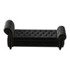 TIRAMISUBEST 64.5 Inch Bed Bench Velvet Upholstery Nails Tufted Chaise Lounge Storage Modern Design Brown Wood Legs - 4 of 4
