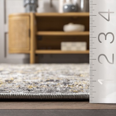 Vintage Medallion Gold 38" Rectangular Synthetic Area Rug