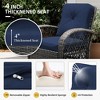 UPHA Wicker Outdoor Rocking & Swivel Chair 2-Piece Set with Cushions - 3 of 4