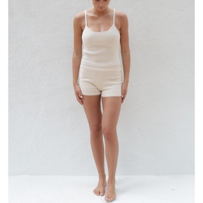 Women's Cotton Saphira Short in Pearl by Tomorrow Studio