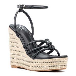 New York & Company Electra Women's Rhinestone Embedded Wedge - 1 of 4