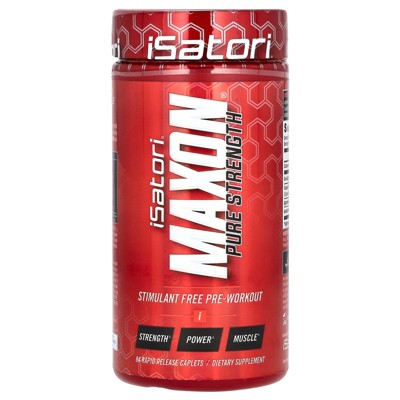 Isatori Maxon Pure Strength, Stimulant Free Pre-Workout, 84 Rapid Release Caplets