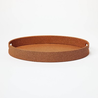 Shagreen Tray - Threshold&#8482; designed with Studio McGee: Faux Leather, Oval, Integrated Handles