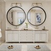 Apmir Round High Quality Aluminum Alloy Framed French Cleat Mounted Wall Decor Bathroom Vanity Mirror in matte black with 5-Year Warranty - 3 of 4