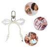 Unique Bargains Faux Pearl Bow Handbag Charms Keychains 1 Pc - 3 of 4