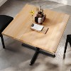 Flash Furniture Bennett Square Solid Wood Commercial Indoor Tabletop with 30" x 30" Dining Height Rust-Resistant Cast Iron X-Base - 4 of 4