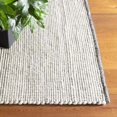 Network Black and Ivory Flat Woven Wool Rug, 2'x3'