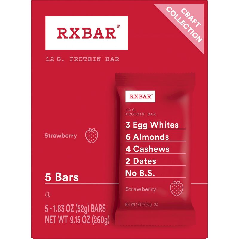 RXBar Strawberry Protein Bars - 9.15oz/5ct, 3 of 7