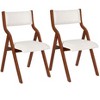 PAGED Upholstered Folding Dining Chairs Set of 2 Versatile Dining Room Chairs with High Resilience Sponge Cushion for Dining Room - 2 of 4