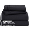 Clara Clark Bed Sheets, Premier 1800 Series 4 Piece Bed Sheet Set, Deep Pocket Luxury Soft Bedding Sheets & Pillowcases - 2 of 4