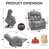 Power Lift Recliner Chair with 8-Point Vibration Massage, Lumbar Heating, USB & Type-C Ports, and Stainless Steel Cup Holders - 2 of 4