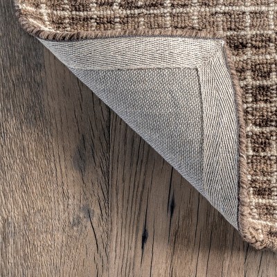 Melrose Hand-Tufted Wool Rectangular 9' x 12' Brown Rug