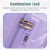 MOONMISS 14"/20" 2 pcs/set in ABS Spinner Wheel Luggage, with Combination Lock,14" Cosmetic Case - 3 of 4
