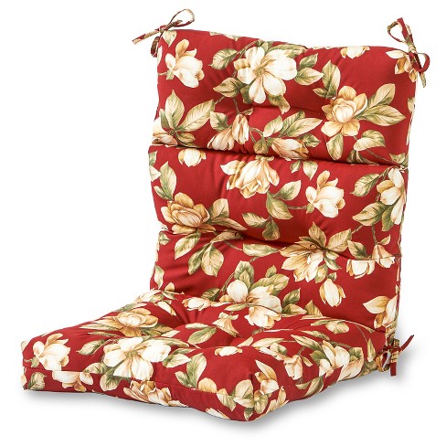 Red high back patio chair online cushions