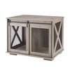 Ridstar Small/Large Dog Pet Crates and Houses with Sliding Barn Doors and Removable Dividers-Gray - 3 of 4