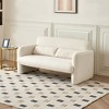 MAYEERTY Modern Lamb Fabric Loveseat Sofa Solid Wood Frame Toss Pillow Included - 2 of 4