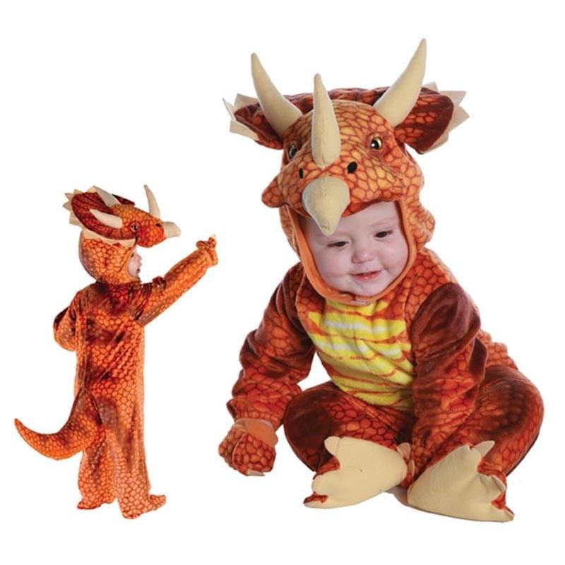 Rust Triceratops Plush Baby Costume, 1 of 2