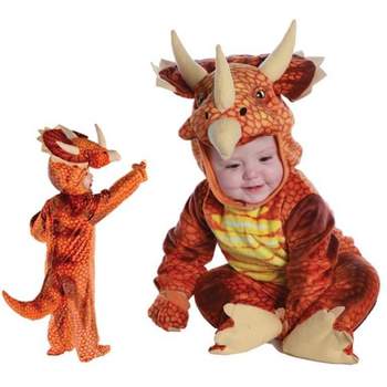 Rust Triceratops Plush Baby Costume