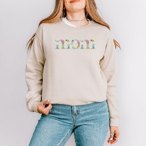 Simply Sage Market Women's Graphic Sweatshirt Embroidered Mom Floral - 1 of 4