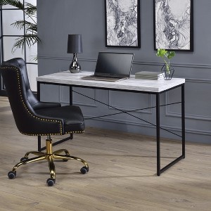 PAGED 42" Home Office Desk Simple Modern Computer Desk with Storage and Pull-Out Desktop for Study - 1 of 4