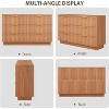 Dresser for Bedroom with 6 Drawers,47.2" Wide Chest of Drawers with Gold Metal Handles - 3 of 4