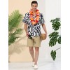 Lars Amadeus Men's Animal Print Short Sleeves Button Up Casual Print Shirts - 3 of 4