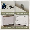 3-Drawer Small Dresser with Charging Station & LED Lights, Modern Wooden Chest of Drawers for Bedroom, Closet, Living Room Storage Organization - 4 of 4