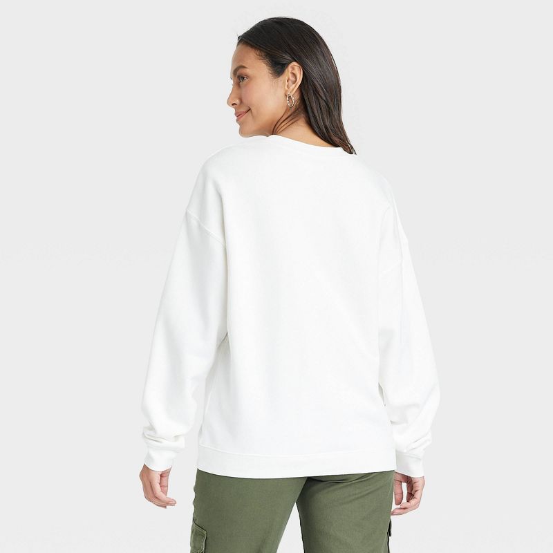 Women's USA Bear Graphic Sweatshirt - White, 2 of 10