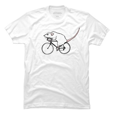 Men's Design By Humans Cycling Rat By TeaandInk T-Shirt