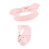 Hudson Baby Infant Girl Headband and Socks Set, Bunny, 0-9 Months - 3 of 4
