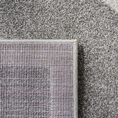 Reversible Dark Grey and Beige Geometric Synthetic Square Rug