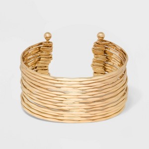 Hammered Metal Cuff Bracelet - A New Day Gold, Women