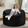 Itopfox Luxurious Velvet Ultra Soft Fur Bean Bag Chair with High Rebound Memory Foam, Plush Lazy Sofa with Fluffy Removable Sponge for Adults - 2 of 4