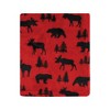Hudson Baby Unisex Baby Silky Plush and Coral Fleece Blanket, Red Moose Bear, 30x36 inches - 3 of 4